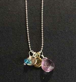 Initial & Birthstone Charm Necklaces