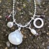 16" Sterling Silver Ball Chain Birthstone Charm Necklace - Image 8
