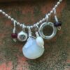 16" Sterling Silver Ball Chain Birthstone Charm Necklace - Image 7