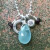 16" Sterling Silver Ball Chain Birthstone Charm Necklace - Image 6