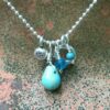 16" Sterling Silver Ball Chain Birthstone Charm Necklace - Image 2