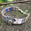 Owl Slide Charm on Earth Tones Flat Woven Cotton Cord Bracelet - Image 6