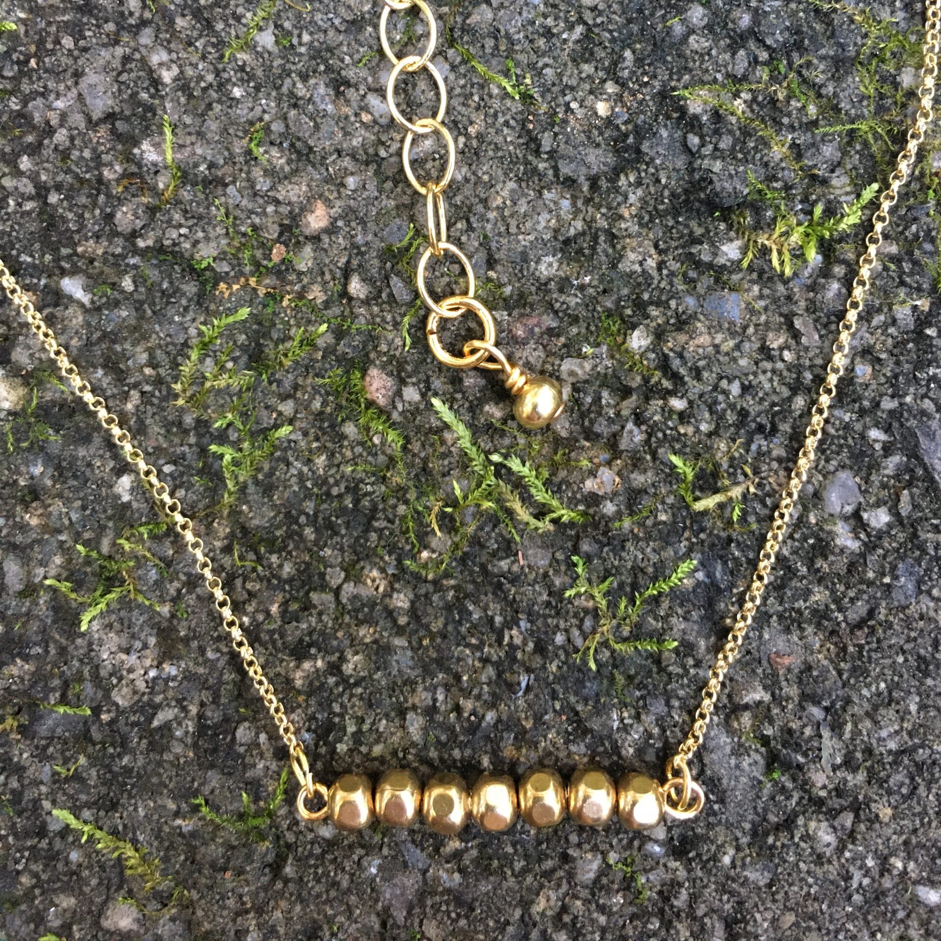 Beadable Pendant/Beadpin With Balls- Gold Only